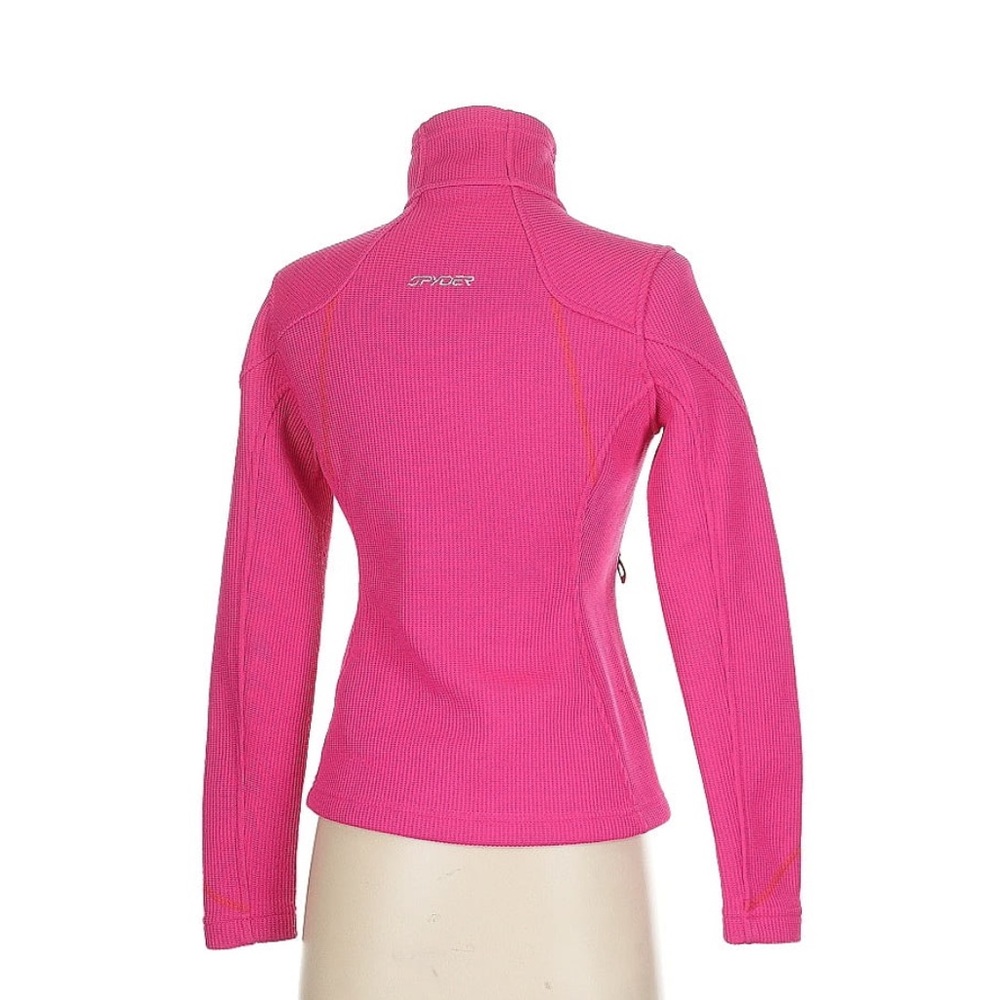 Spyder Pink Ribbed Ski Shell/Jacket Full Zip - Picture 2 of 5